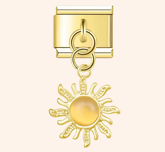 Italian Charm Sol Amarillo Dorado 𝗘𝗡𝗧𝗥𝗘𝗚𝗔 𝗜𝗡𝗠𝗘𝗗𝗜𝗔𝗧𝗔 - Charmsymore