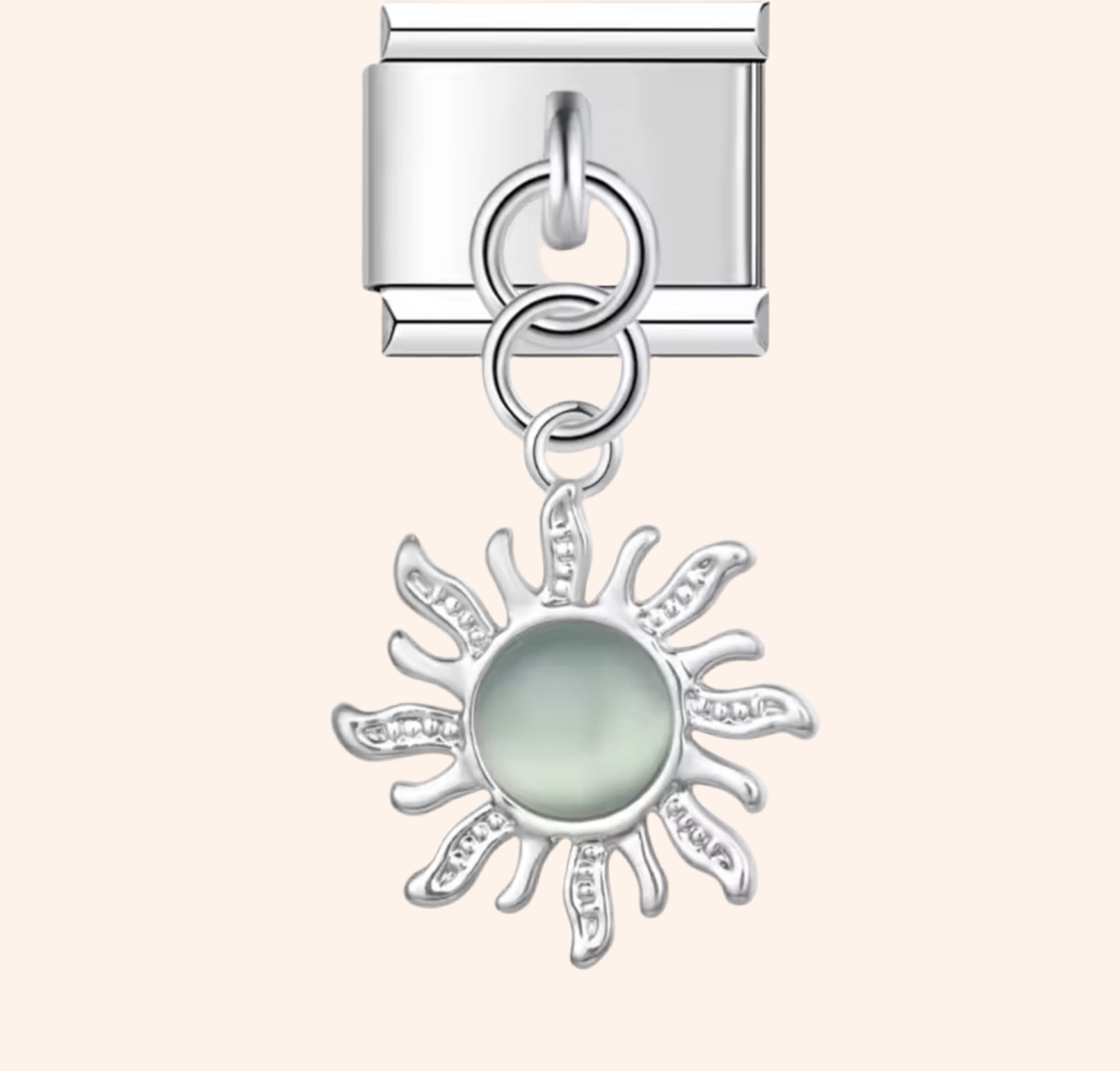 Italian Charm Sol Verde Plata 𝗘𝗡𝗧𝗥𝗘𝗚𝗔 𝗜𝗡𝗠𝗘𝗗𝗜𝗔𝗧𝗔 - Charmsymore