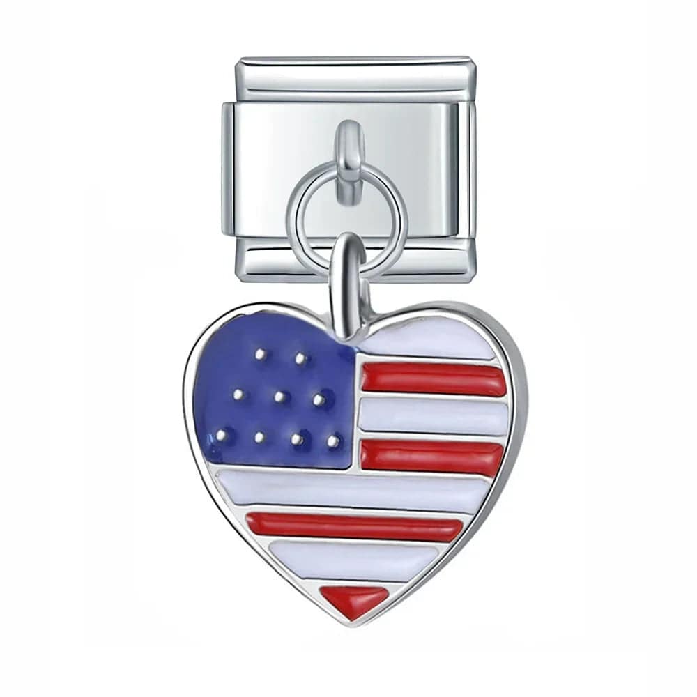 Italian Charms Banderas Acero Inoxidable - Charmsymore