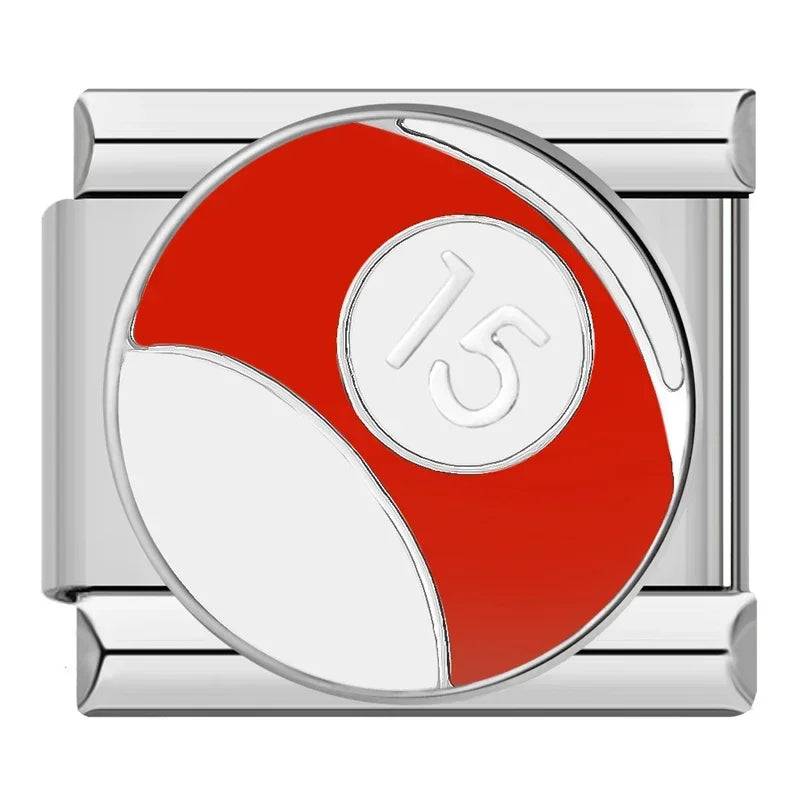 Italian Charms Billar Acero Inoxidable - Charmsymore