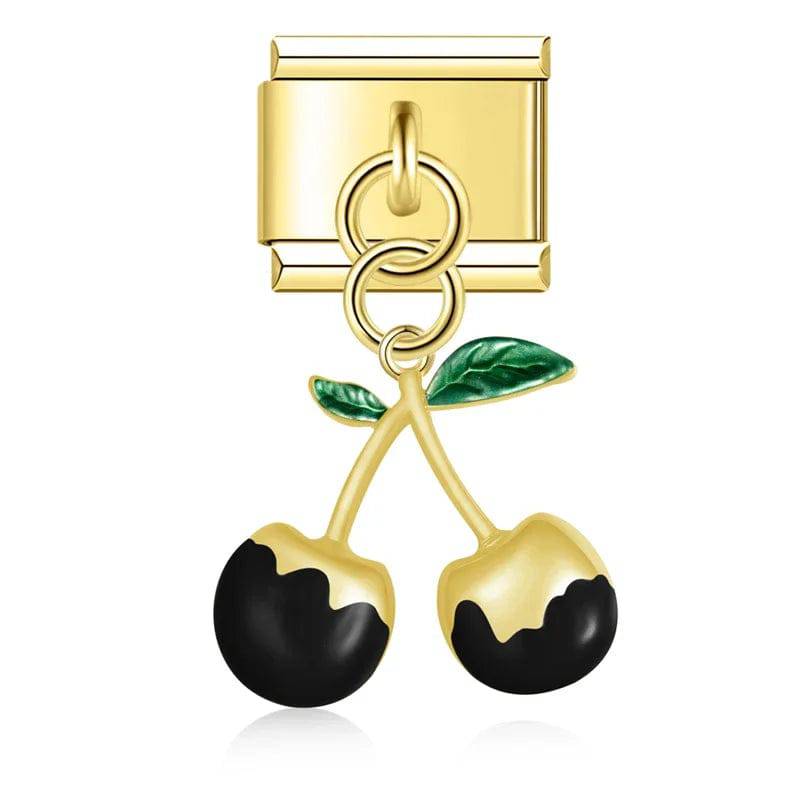 Italian Charms Cerezas Acero Inoxidable - Charmsymore