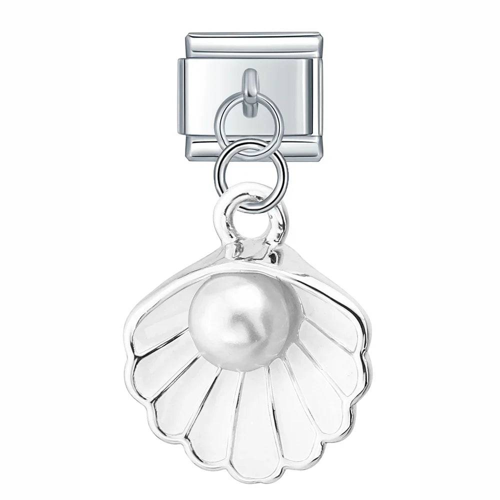 Italian Charms Conchas Del Mar Acero Inoxidable - Charmsymore