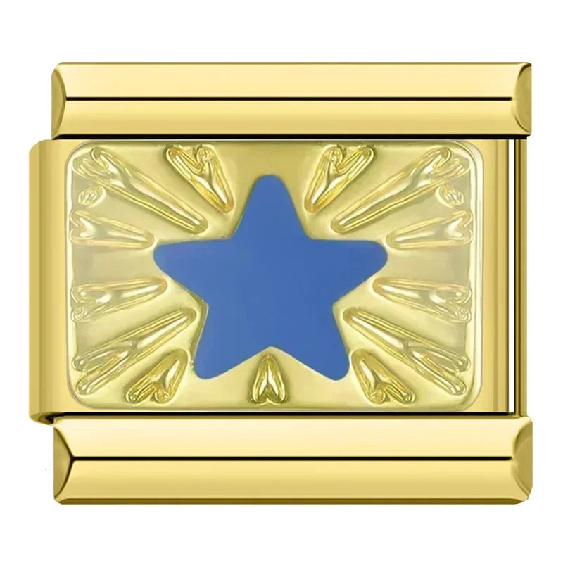 Italian Charms Dorados Estrellas y Lunas - Charmsymore