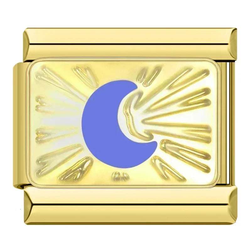 Italian Charms Dorados Estrellas y Lunas - Charmsymore