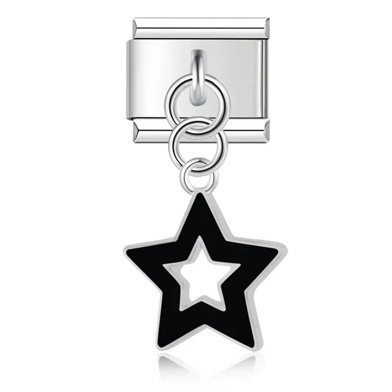 Italian Charms Estrellas Colgantes Acero Inoxidable - Charmsymore