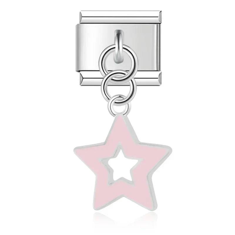 Italian Charms Estrellas Colgantes Acero Inoxidable - Charmsymore