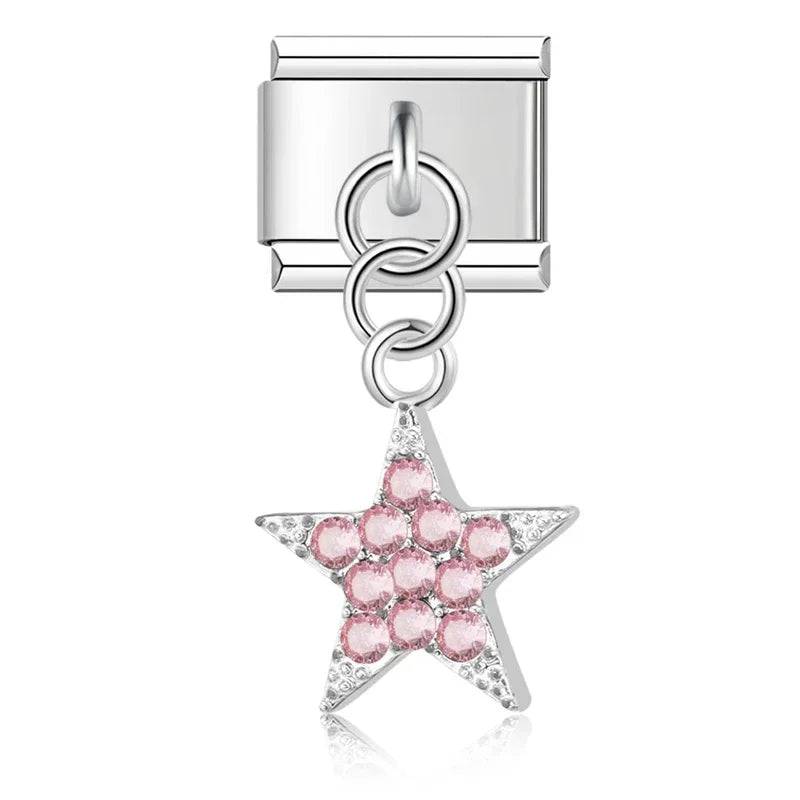 Italian Charms Estrellas Colgantes Acero Inoxidable - Charmsymore