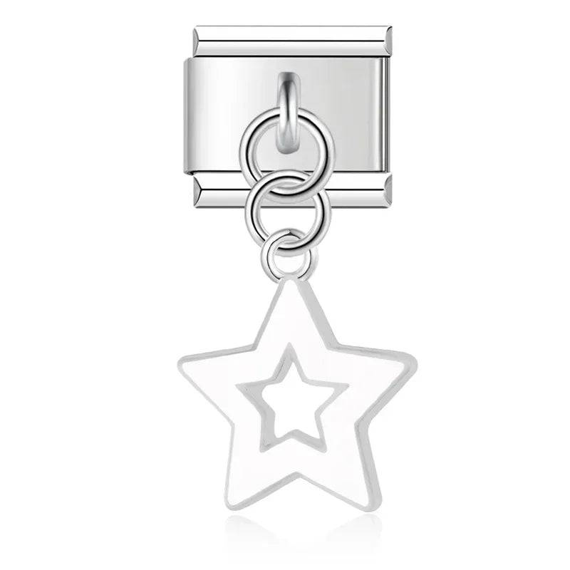 Italian Charms Estrellas Colgantes Acero Inoxidable - Charmsymore