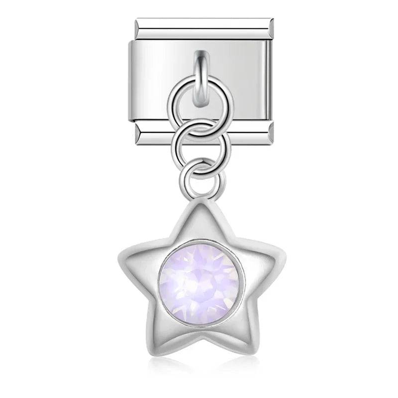 Italian Charms Estrellas Colgantes Acero Inoxidable - Charmsymore