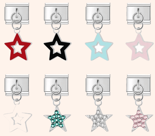 Italian Charms Estrellas Colgantes Acero Inoxidable - Charmsymore