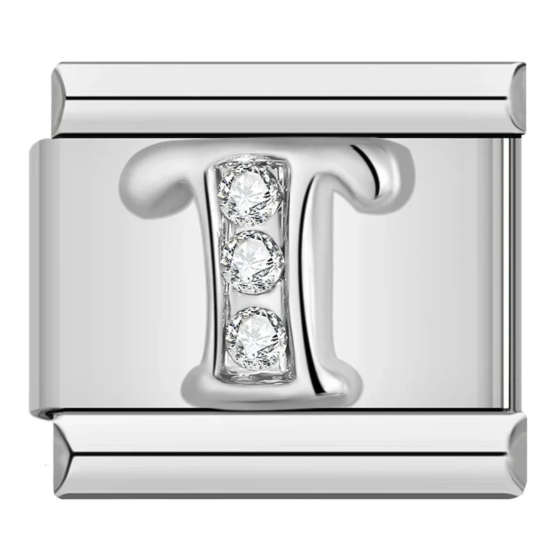 Italian charms letras brillos - Charmsymore