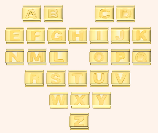 Italian Charms Letras Doradas - Charmsymore