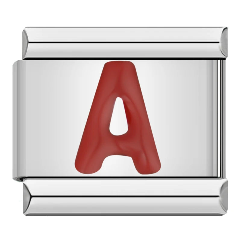 Italian Charms Letras Rojas - Charmsymore