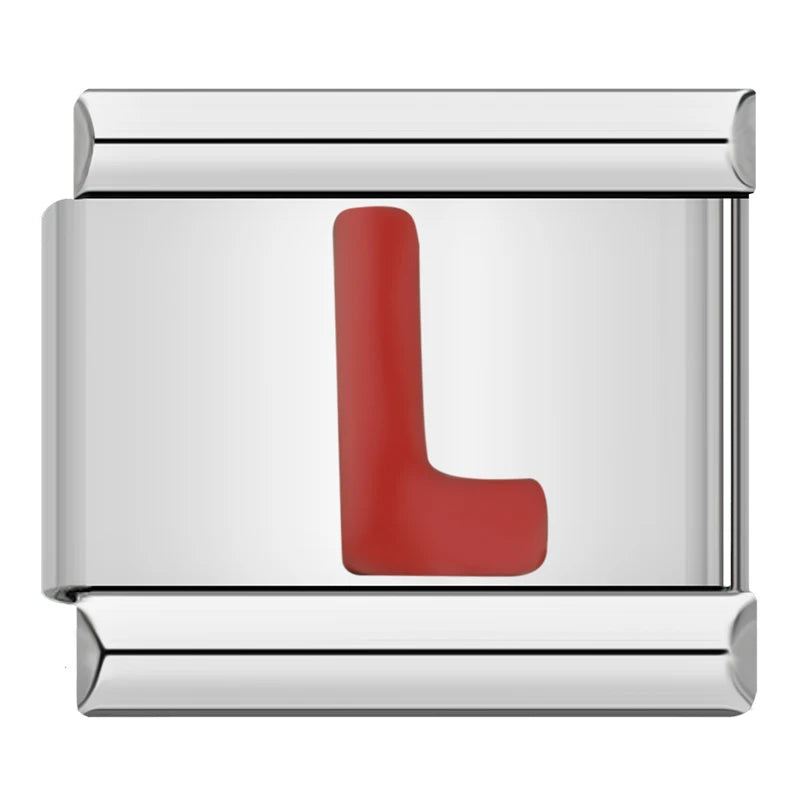 Italian Charms Letras Rojas - Charmsymore