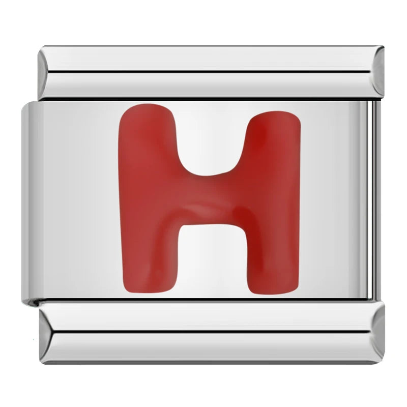 Italian Charms Letras Rojas - Charmsymore