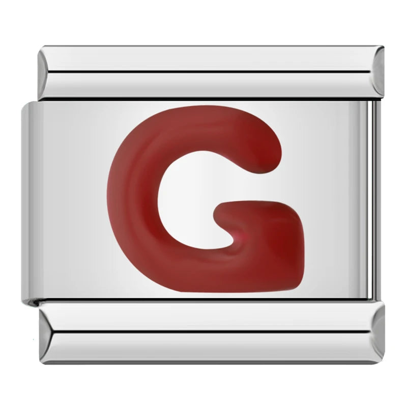 Italian Charms Letras Rojas - Charmsymore