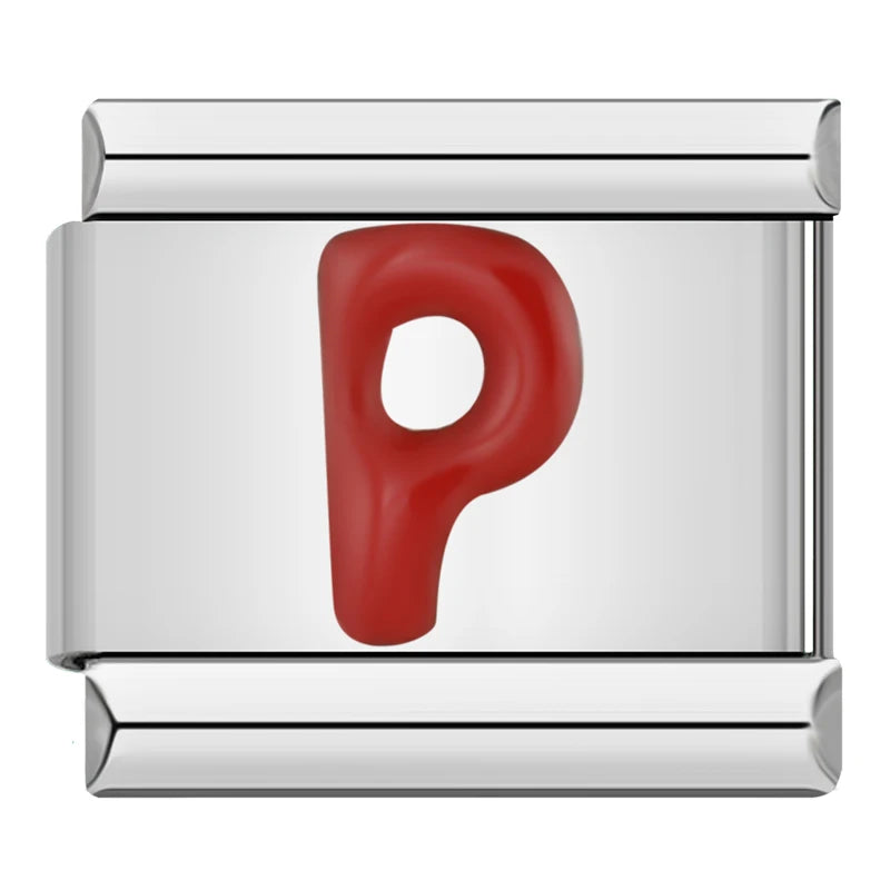 Italian Charms Letras Rojas - Charmsymore