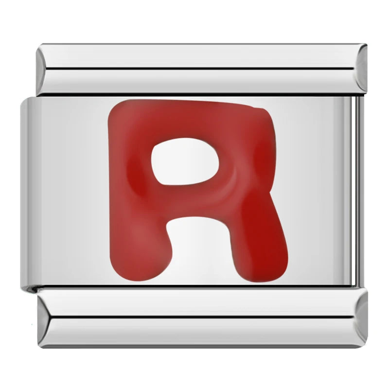 Italian Charms Letras Rojas - Charmsymore