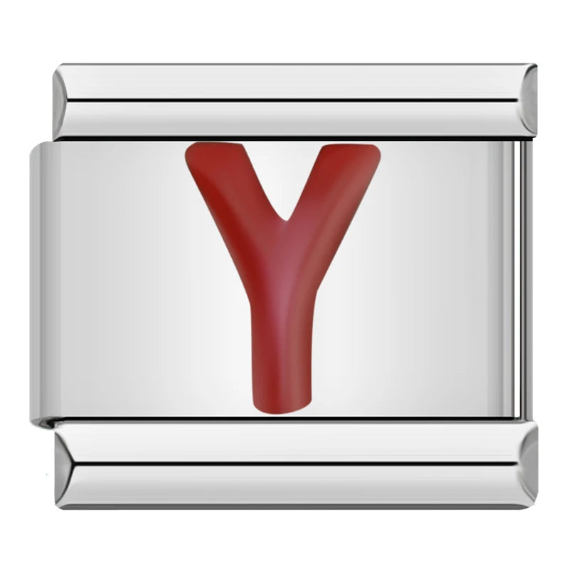 Italian Charms Letras Rojas - Charmsymore