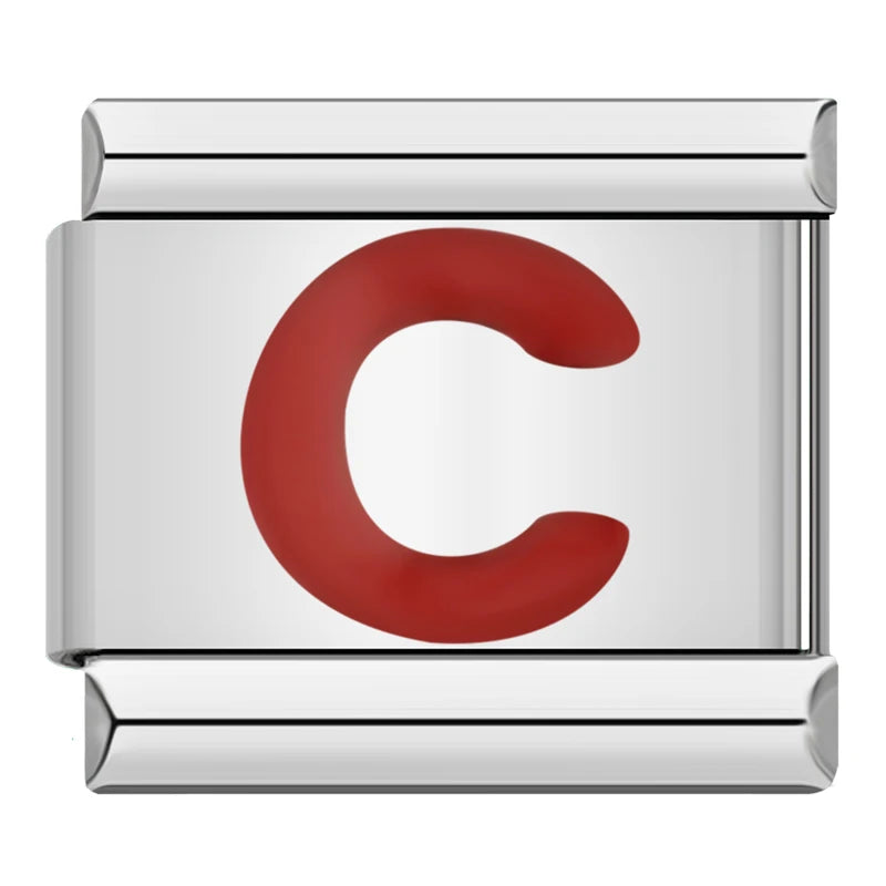 Italian Charms Letras Rojas - Charmsymore