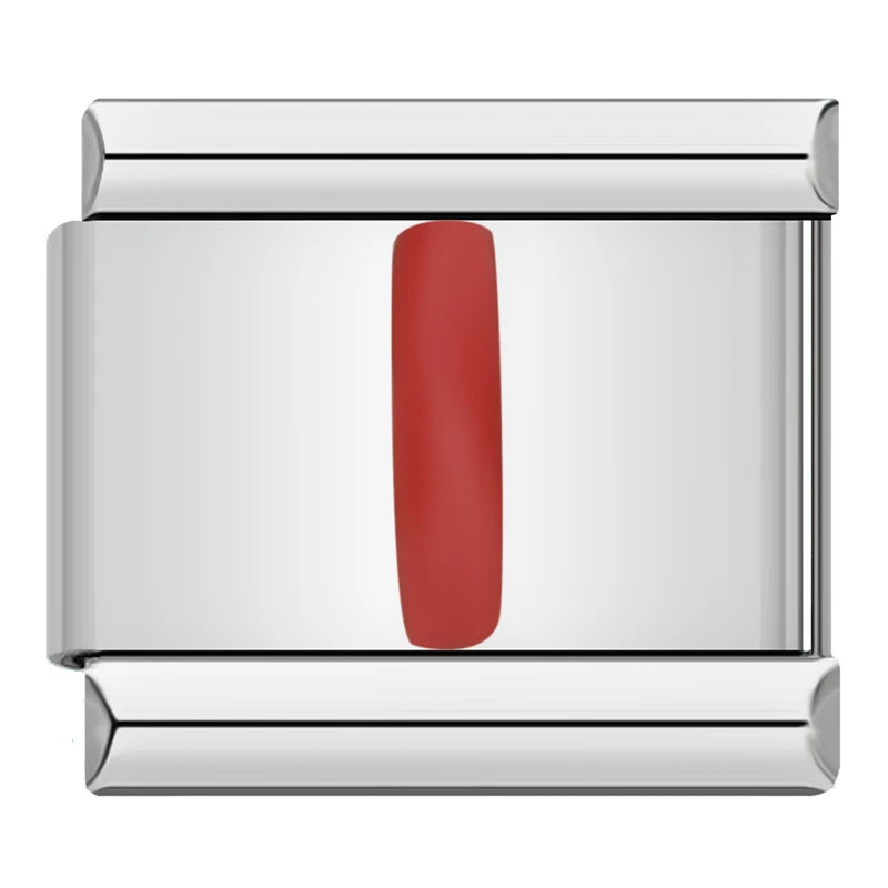 Italian Charms Letras Rojas - Charmsymore