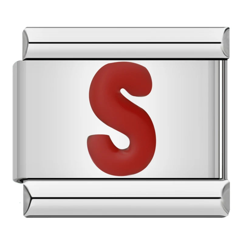 Italian Charms Letras Rojas - Charmsymore