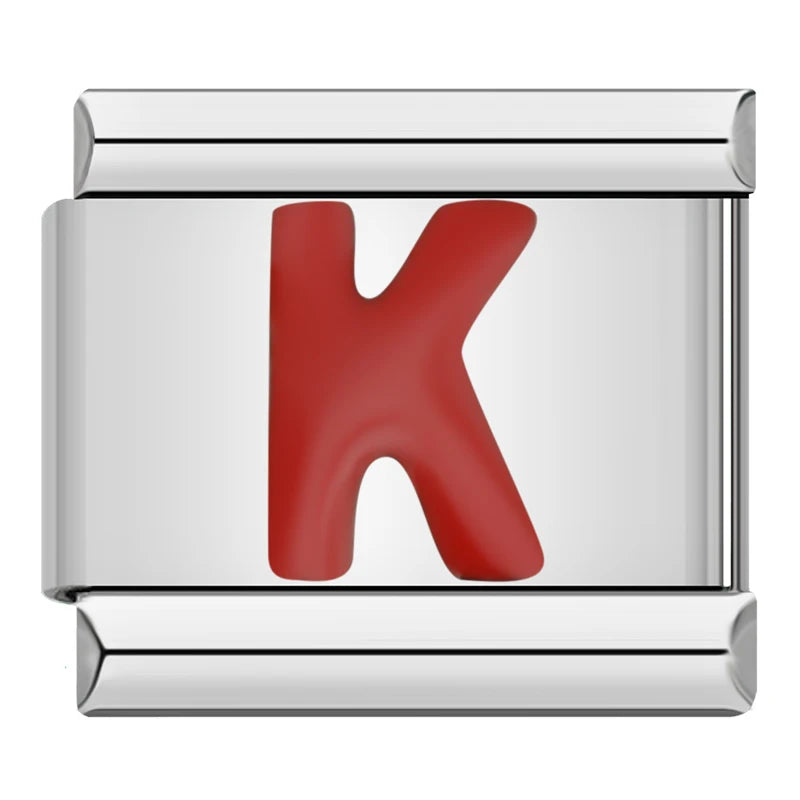 Italian Charms Letras Rojas - Charmsymore