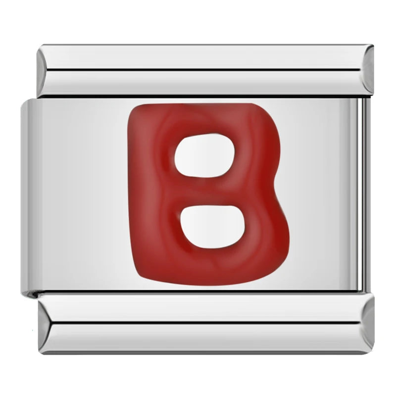 Italian Charms Letras Rojas - Charmsymore