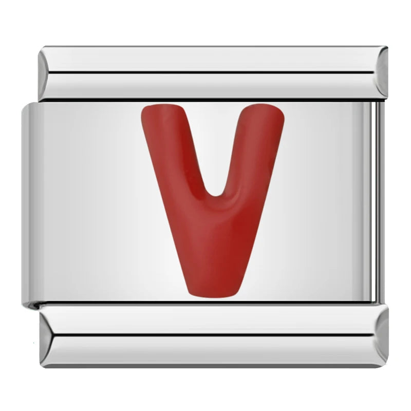 Italian Charms Letras Rojas - Charmsymore