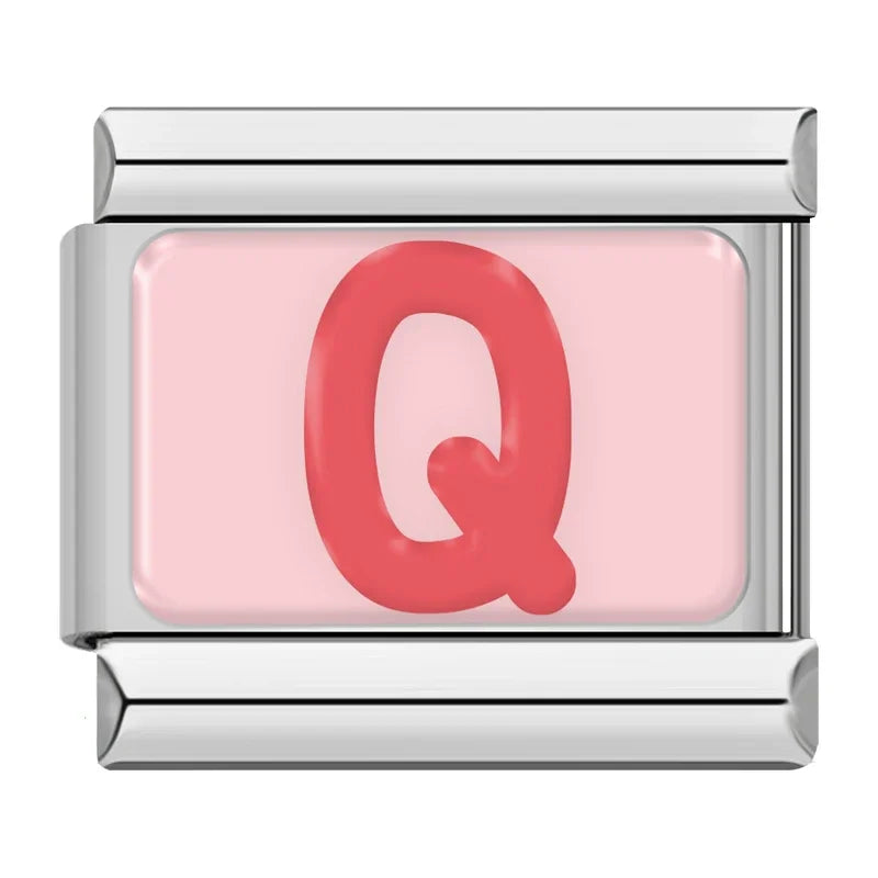 Italian Charms Letras Rosas - Charmsymore