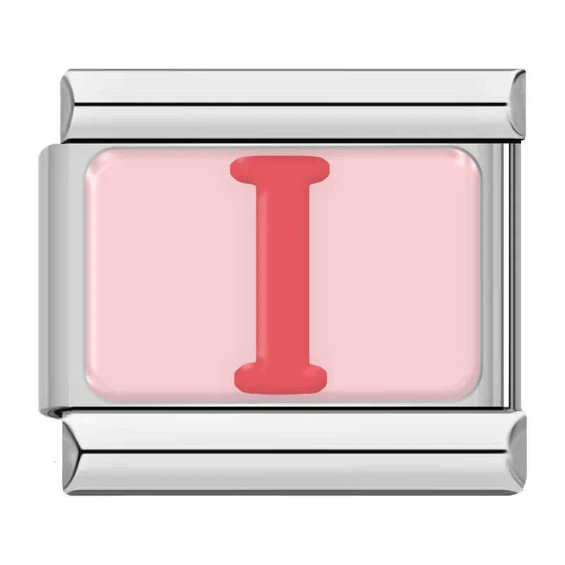 Italian Charms Letras Rosas - Charmsymore