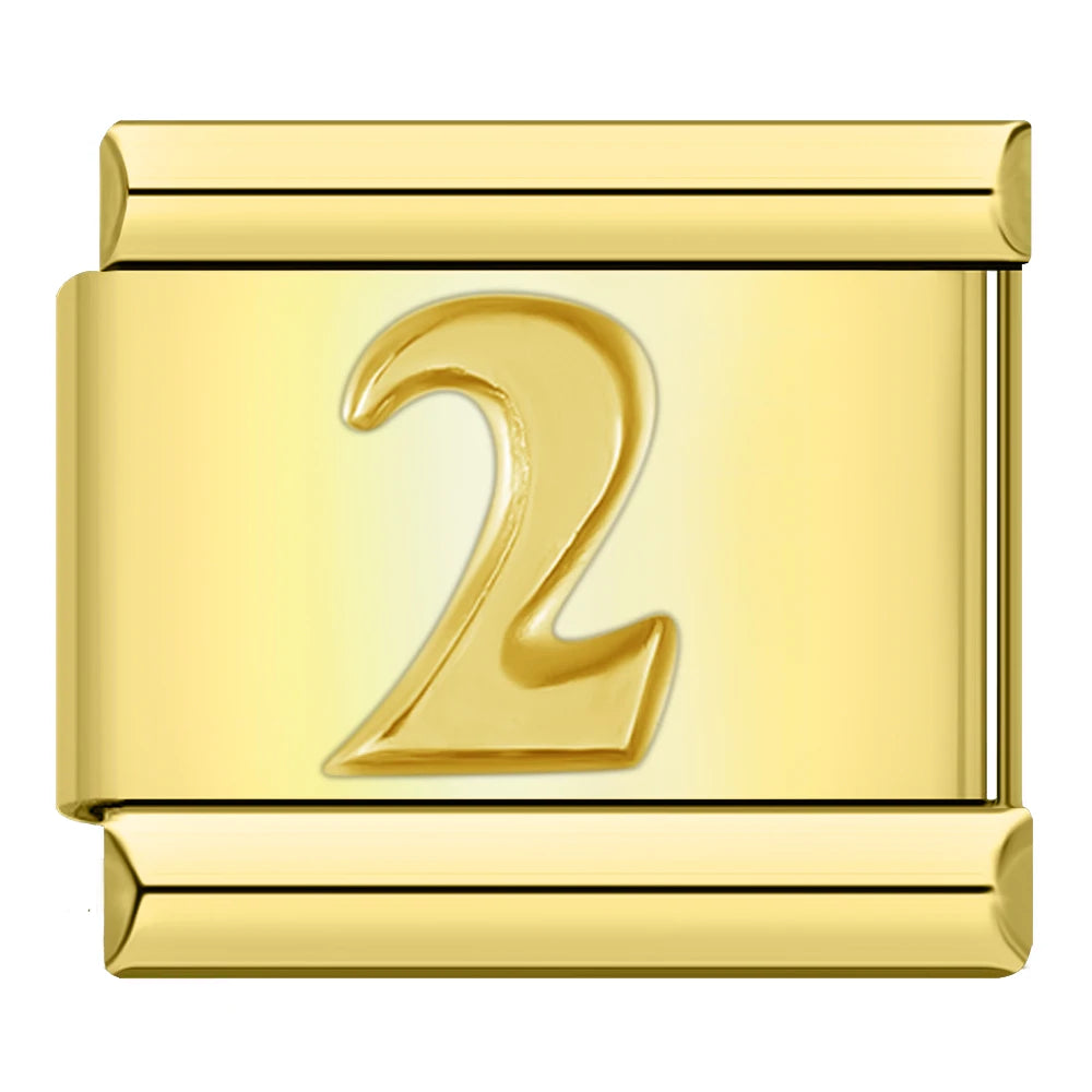 Italian Charms Números Dorados - Charmsymore