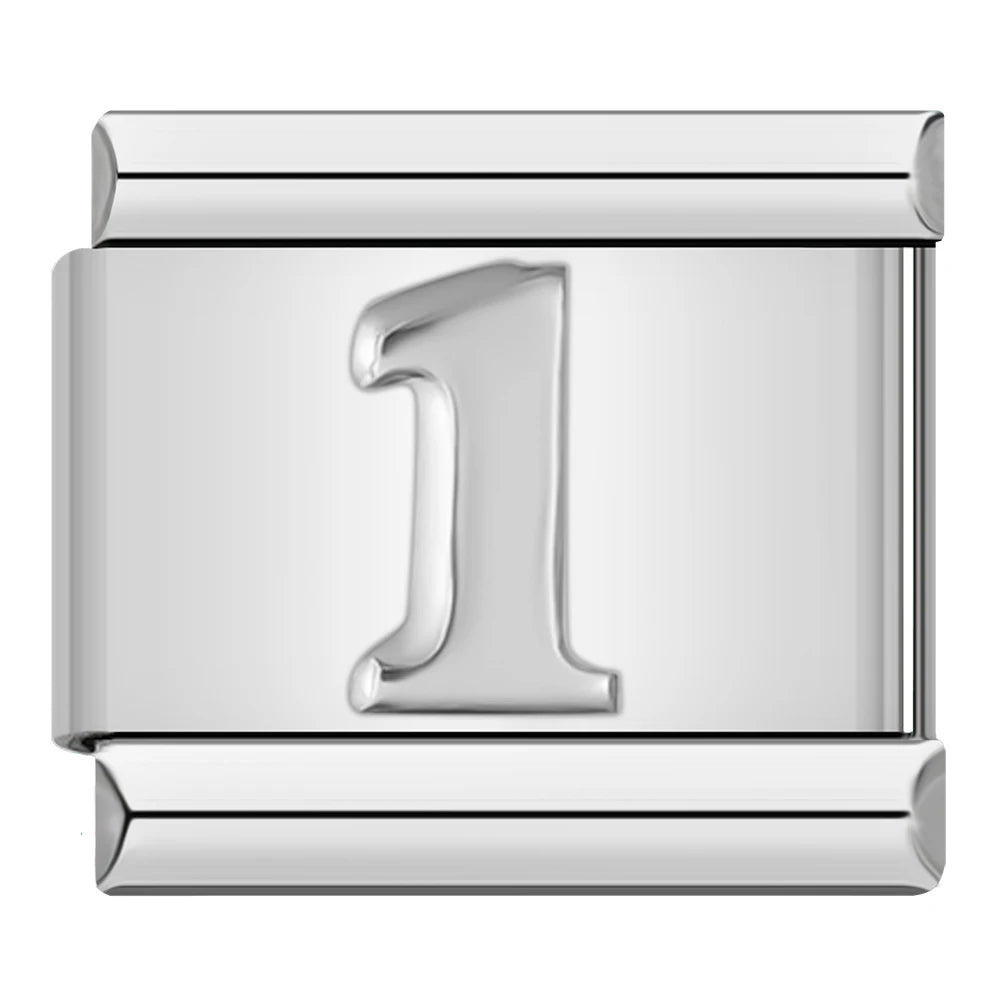 Italian Charms Números Plata - Charmsymore