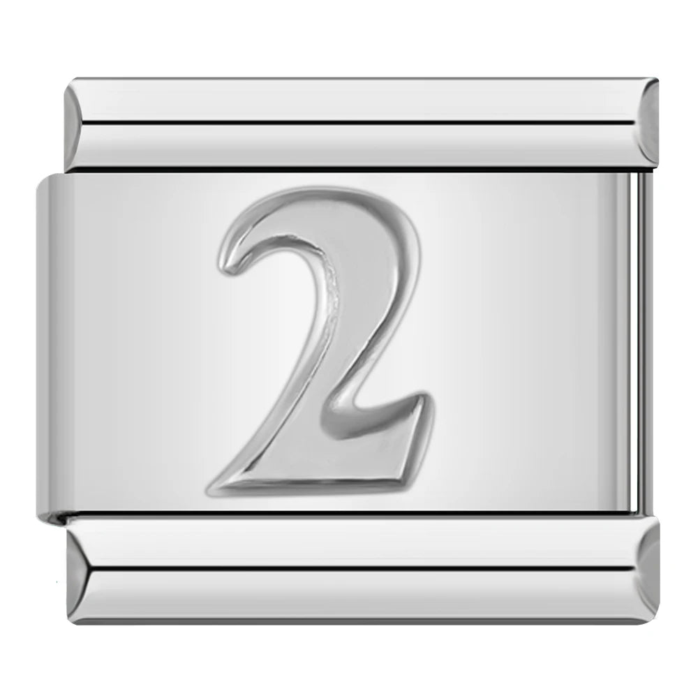 Italian Charms Números Plata - Charmsymore