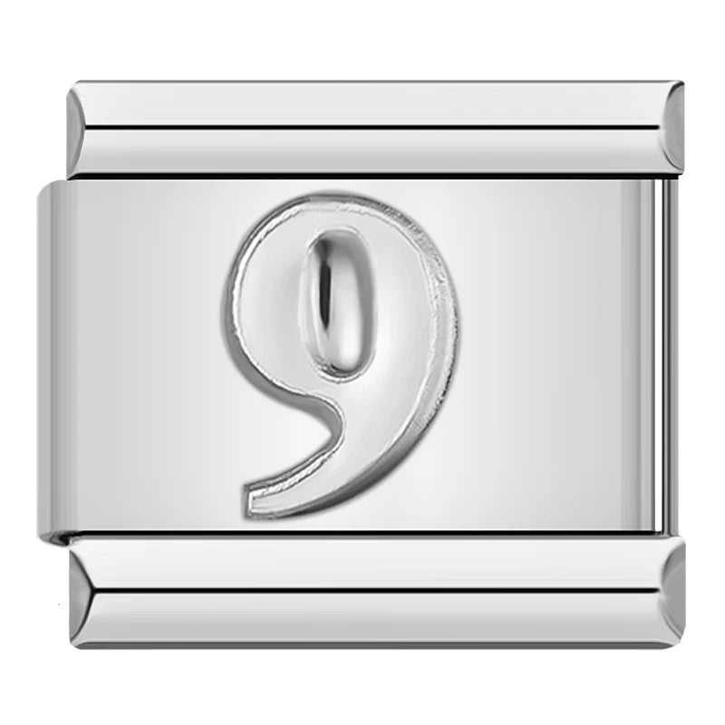 Italian Charms Números Plata - Charmsymore