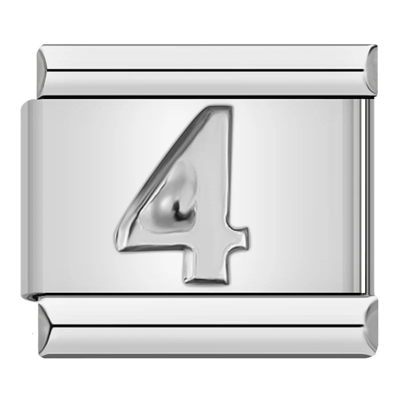 Italian Charms Números Plata - Charmsymore