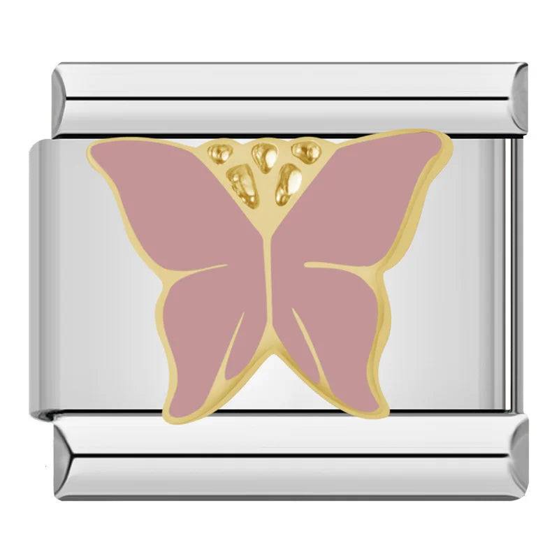 Italian Charms Rosas Acero Inoxidable - Charmsymore