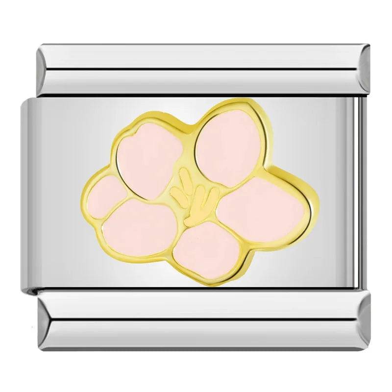 Italian Charms Rosas Acero Inoxidable - Charmsymore