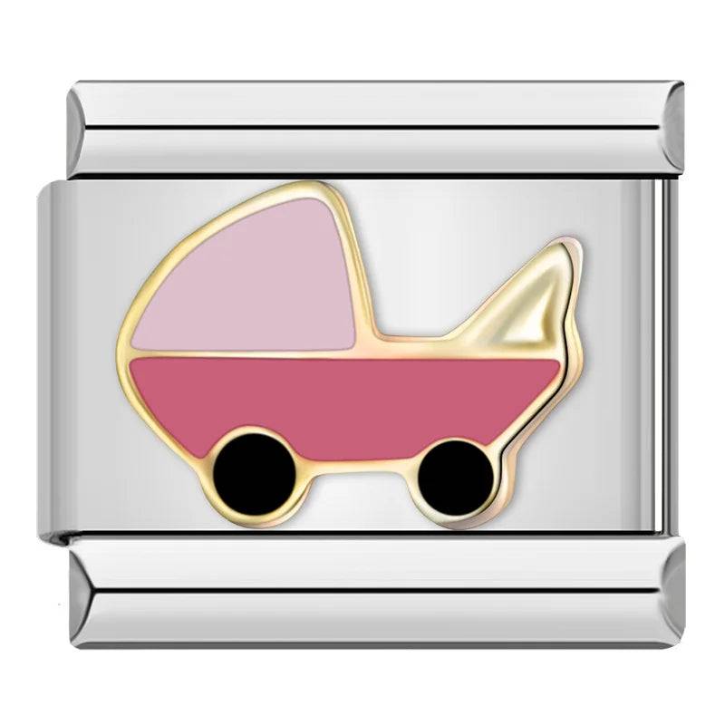 Italian Charms Rosas Acero Inoxidable - Charmsymore