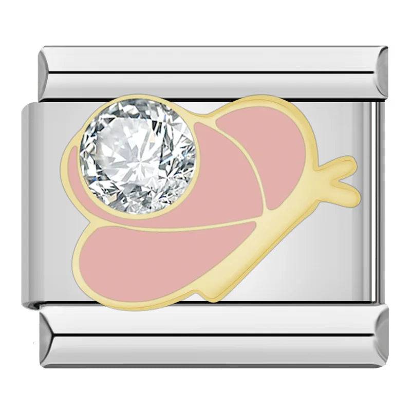 Italian Charms Rosas Acero Inoxidable - Charmsymore