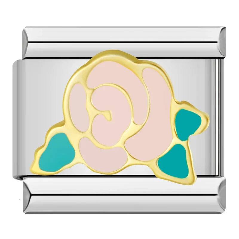 Italian Charms Rosas Acero Inoxidable - Charmsymore