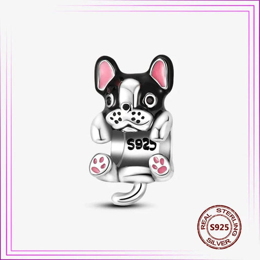 New 925 Sterling Silver Cute Dog Bead Cat Upscale Animal Charm plata de ley 925 For Original Charms Pendant Bracelet Jewelry - Charmsymore