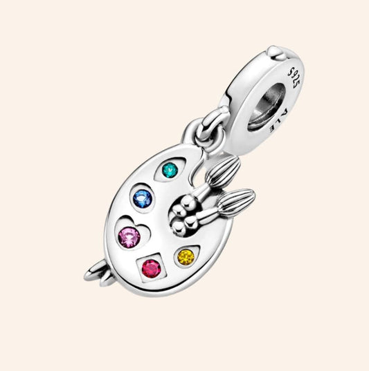 Paleta artista Charm Plata S925 - Charmsymore