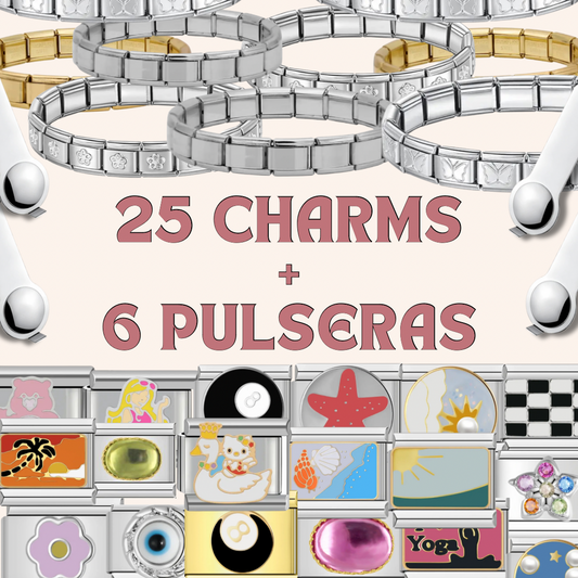 Paquete Italian charms + Italian bracelets - Charmsymore