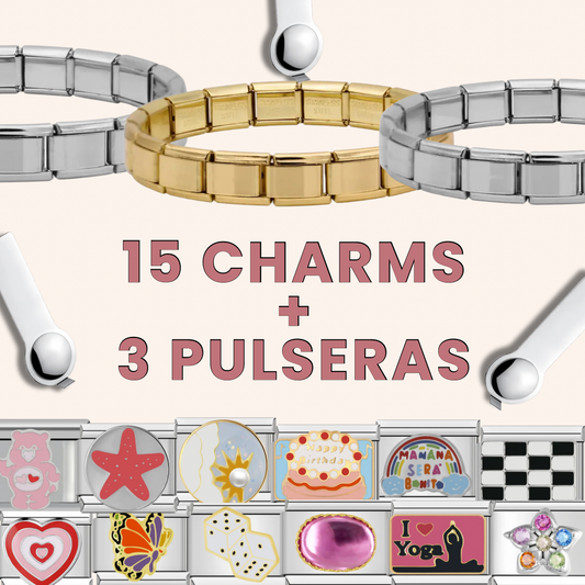 Paquete Italian Charms + Italian bracelets - Charmsymore