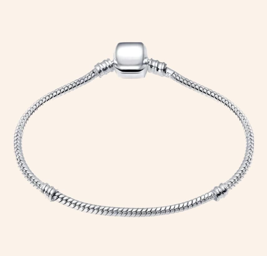 Pulsera Clásica Plata S925 para pulsera de charms | Charmsymore