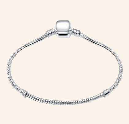 Pulsera Clásica Plata S925 para pulsera de charms | Charmsymore