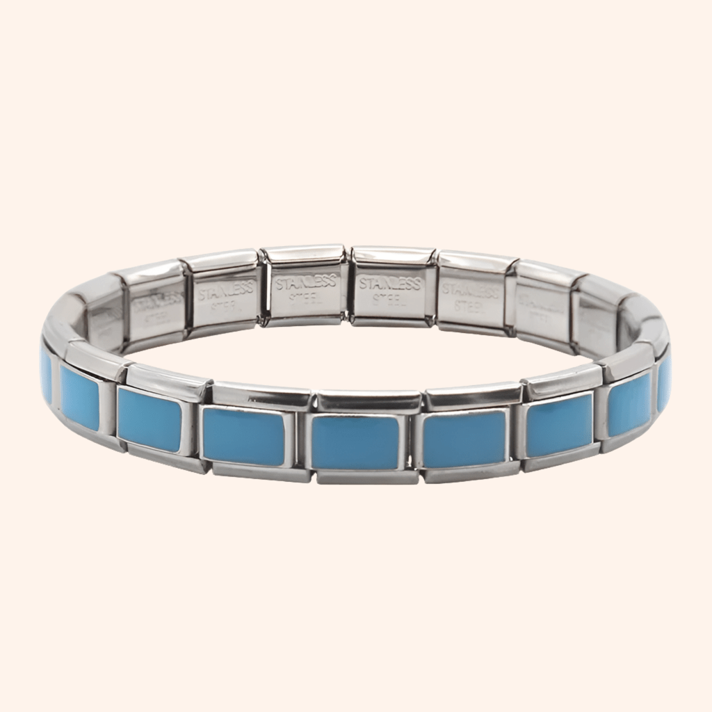 Pulsera Italiana Azul Acero Inoxidable - Charmsymore