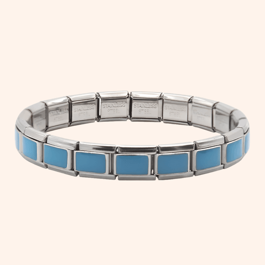Pulsera Italiana Azul Acero Inoxidable - Charmsymore