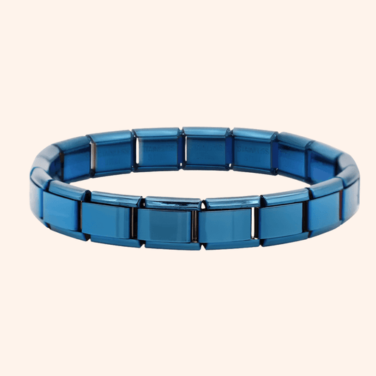 Pulsera Italiana Azul Acero Inoxidable - Charmsymore